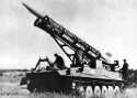 Na poligonie w 1965r. Wyrzutnia 2P16 - rakieta 3R9. 7 Łuzycka Dywizja Desantowa, 41 Dywizjon Rakiet Taktycznych.